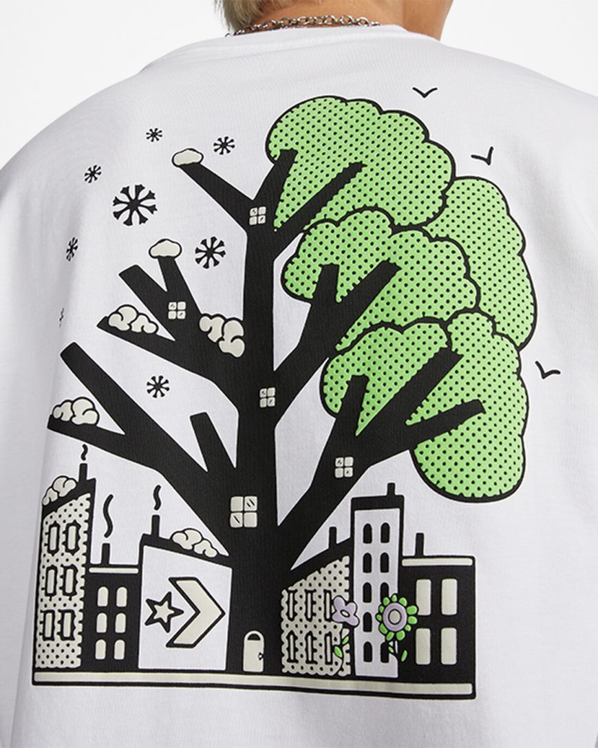 Men's Converse Spring Up Graphic T-Shirts White | AU C9368I